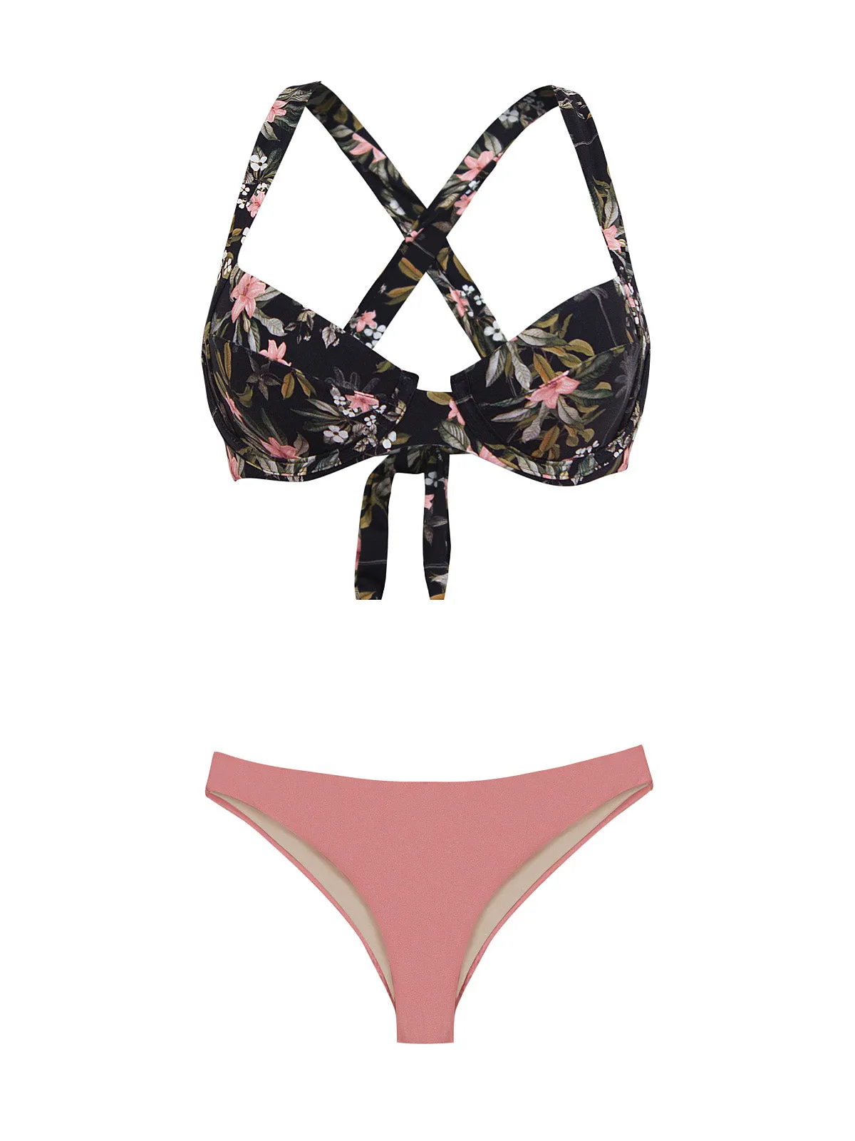 Perla Halter-Basic Ruched Bikini sold by SWORLD Inc