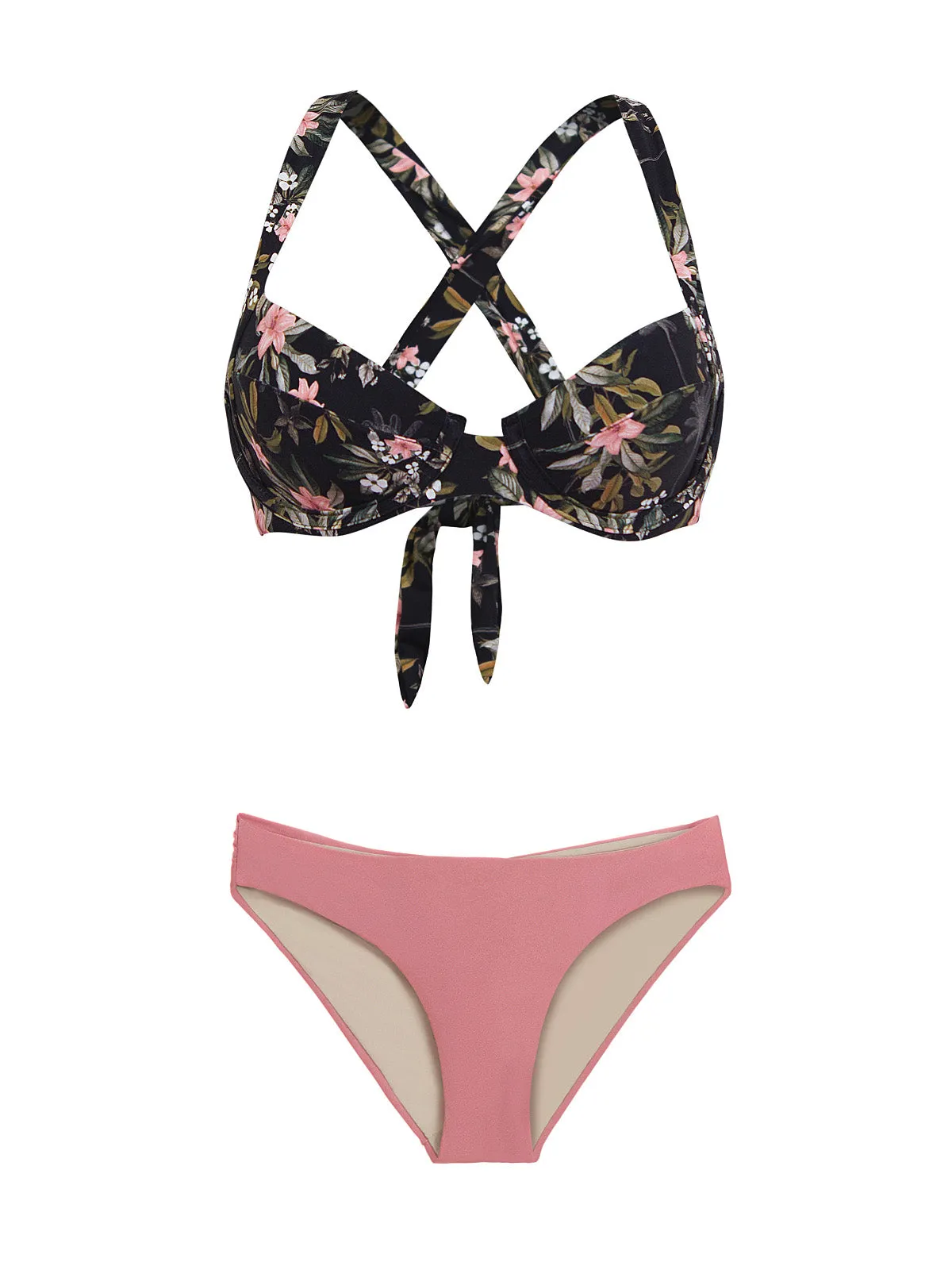 Perla Halter-Basic Ruched Bikini sold by SWORLD Inc product image thumbnail 2