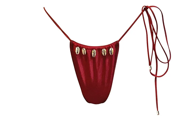 June Halter-Pearl Tie Side Bikini sold by SWORLD Inc product image thumbnail 3