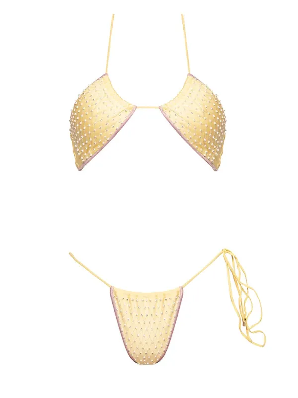 Amelie Halter-Amelie Tie Side Bikini sold by SWORLD Inc