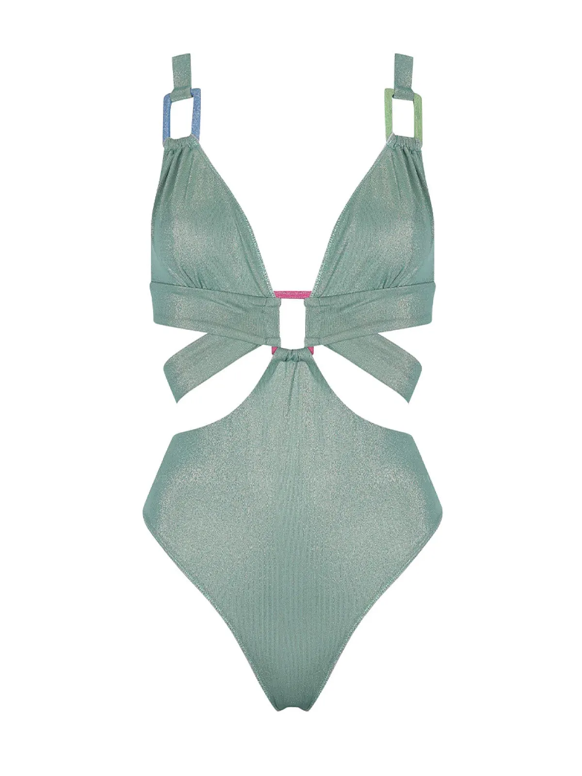 Cristina Green Shiny One Piece sold by SWORLD Inc