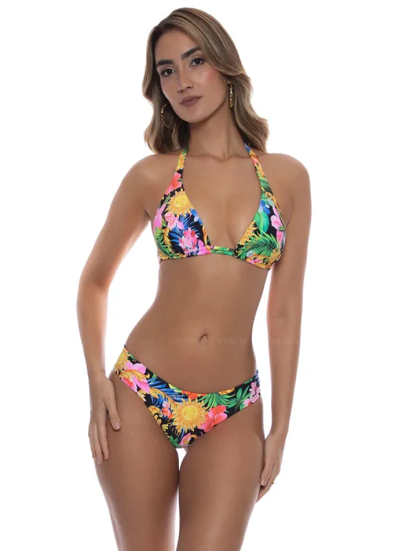 Triangle Halter-Seamless Ruched Back Bikini sold by SWORLD Inc