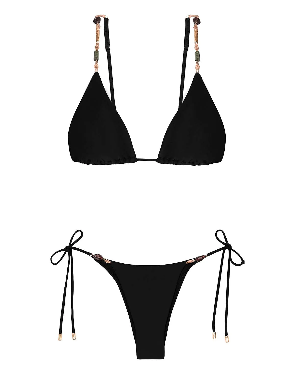 Kaia Parallel Tri-Kaia Detail Tie Side Bikini sold by SWORLD Inc product image thumbnail 4