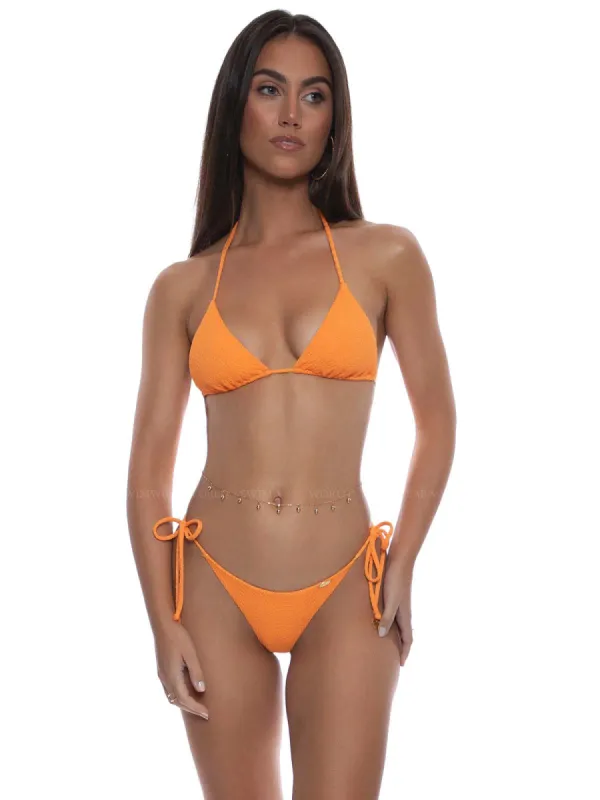 Seamless Triangle-Seamless Wavy Ruched Back Tie Side sold by SWORLD Inc