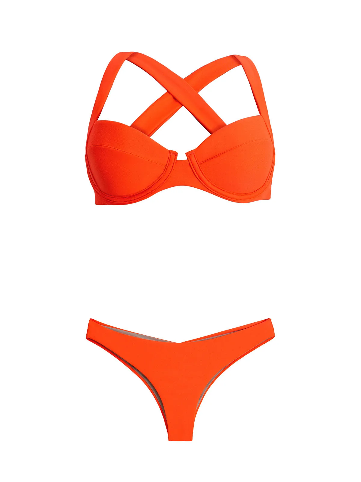 Perla Halter-Basic Ruched Bikini sold by SWORLD Inc