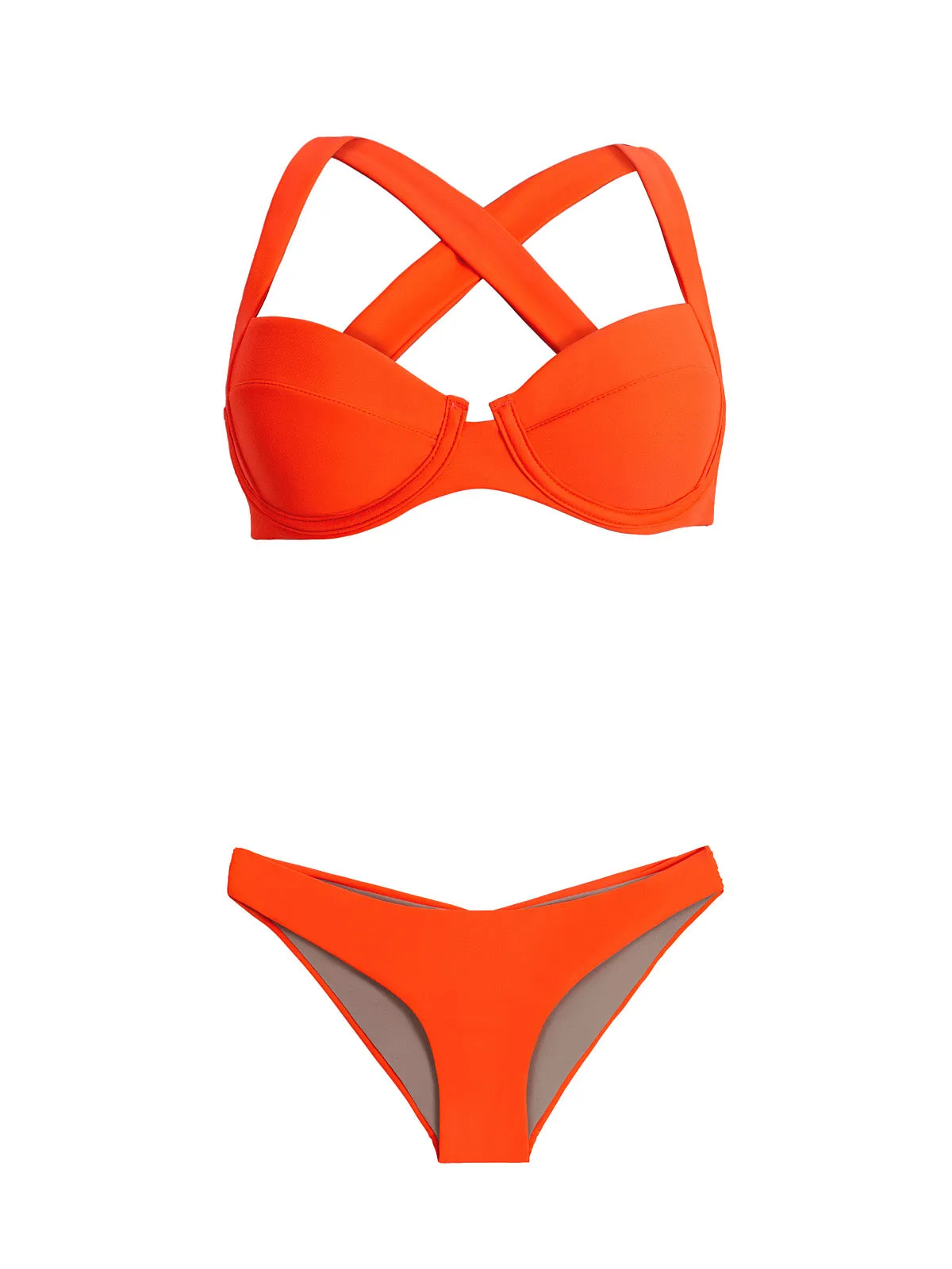 Perla Halter-Basic Ruched Bikini sold by SWORLD Inc product image thumbnail 3