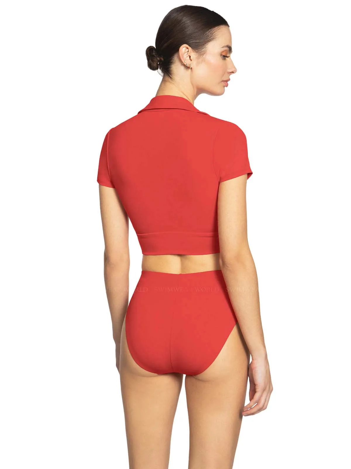 Ava T-Shirt With Collar-Ava High Waist Bikini sold by SWORLD Inc product image thumbnail 2