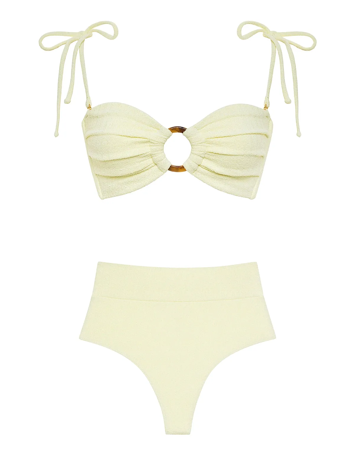 Tori Ties Bandeau-High Rise AC Bikini sold by SWORLD Inc