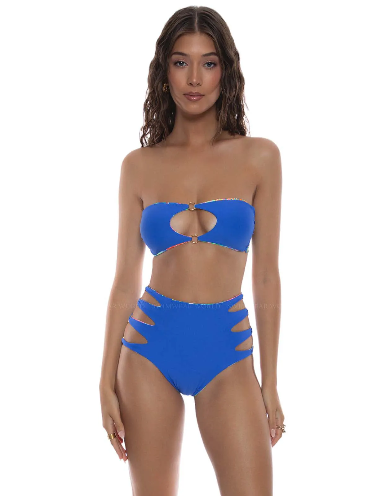 Keyhole Rings Bandeau-Side Cut Out Rings High Waisted Bikini sold by SWORLD Inc product image thumbnail 2