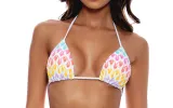 Seamless Triangle-Seamless Ruched Back Tie Side Bikini sold by SWORLD Inc