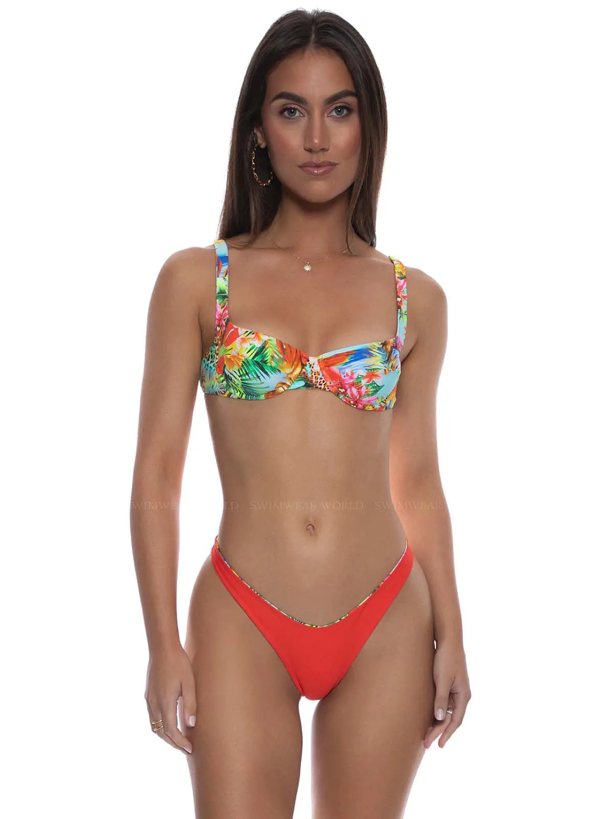 Wide Strap Balconette-High Leg Bikini sold by SWORLD Inc product image thumbnail 2