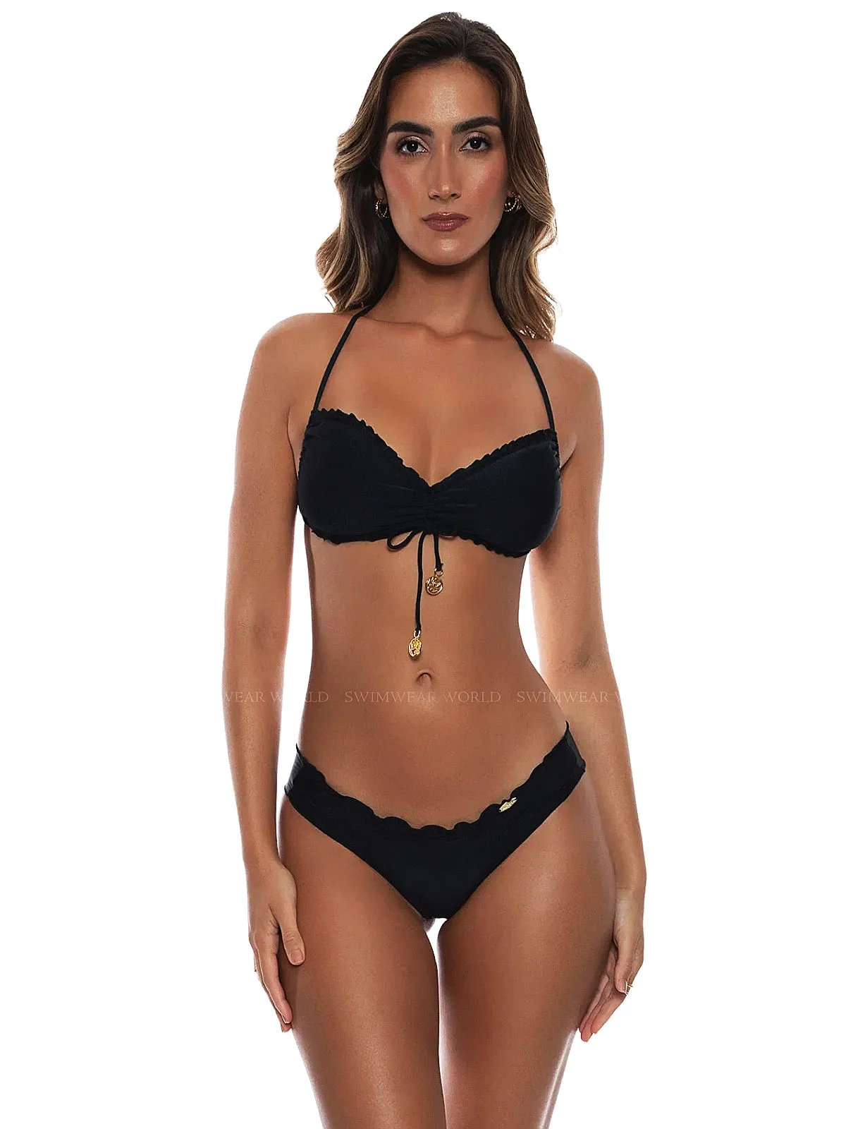 Wavey Tunnel Bandeau-Wavey Ruched Bikini sold by SWORLD Inc