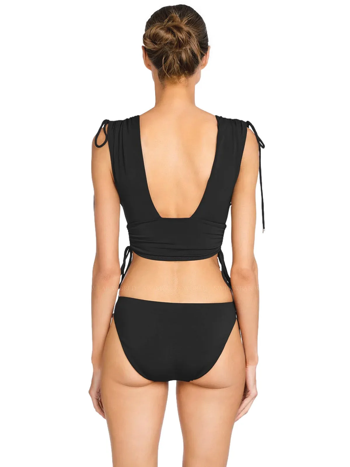Aubrey V Plunge-Aubrey Side Tie Bikini sold by SWORLD Inc product image thumbnail 2