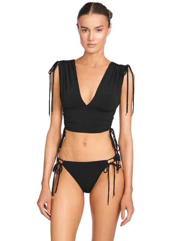 Aubrey V Plunge-Aubrey Side Tie Bikini sold by SWORLD Inc