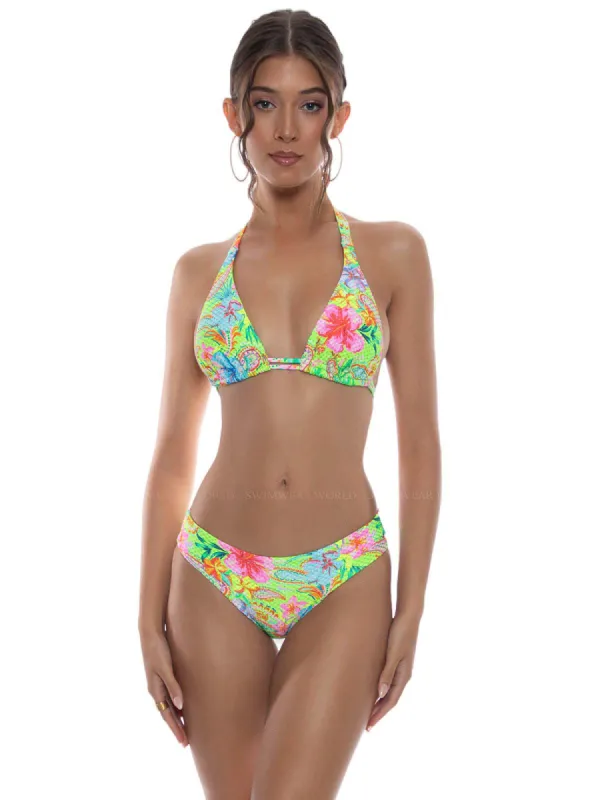 Triangle Halter-Seamless Ruched Back Bikini sold by SWORLD Inc
