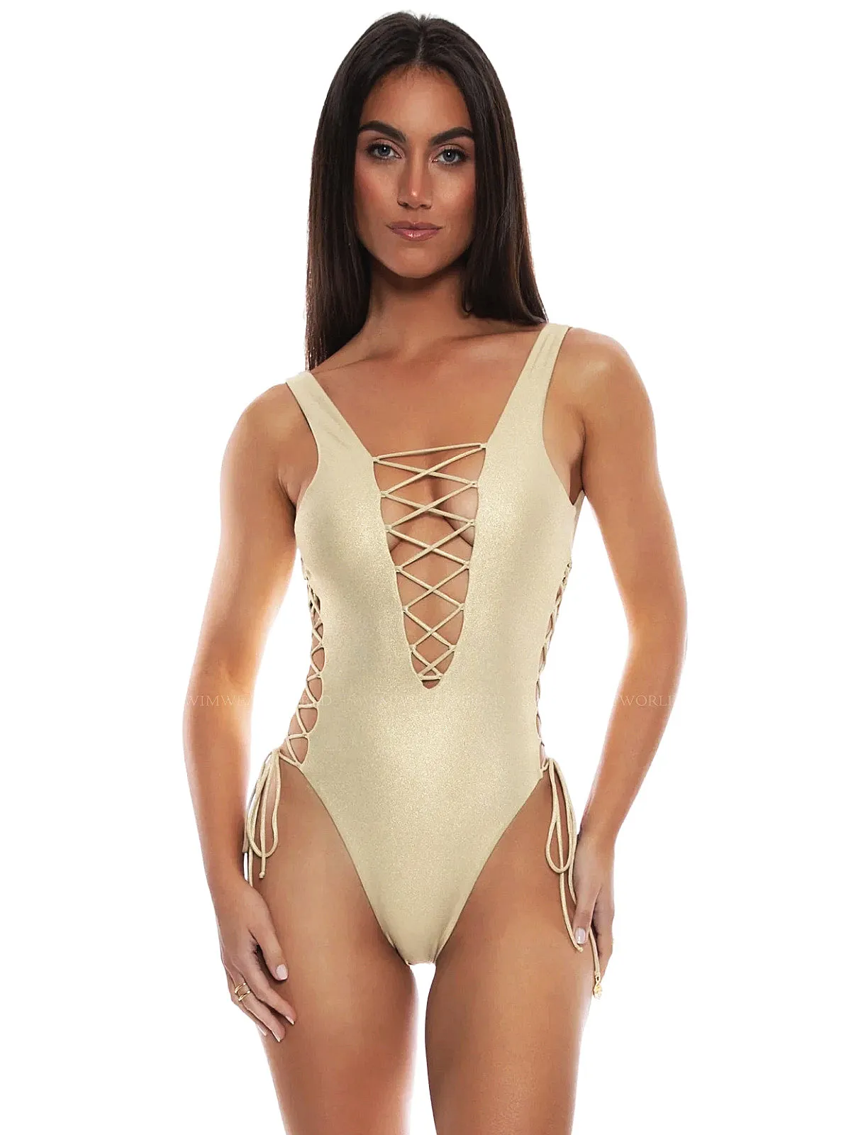 Open Side One Piece Bodysuit sold by SWORLD Inc product image thumbnail 3