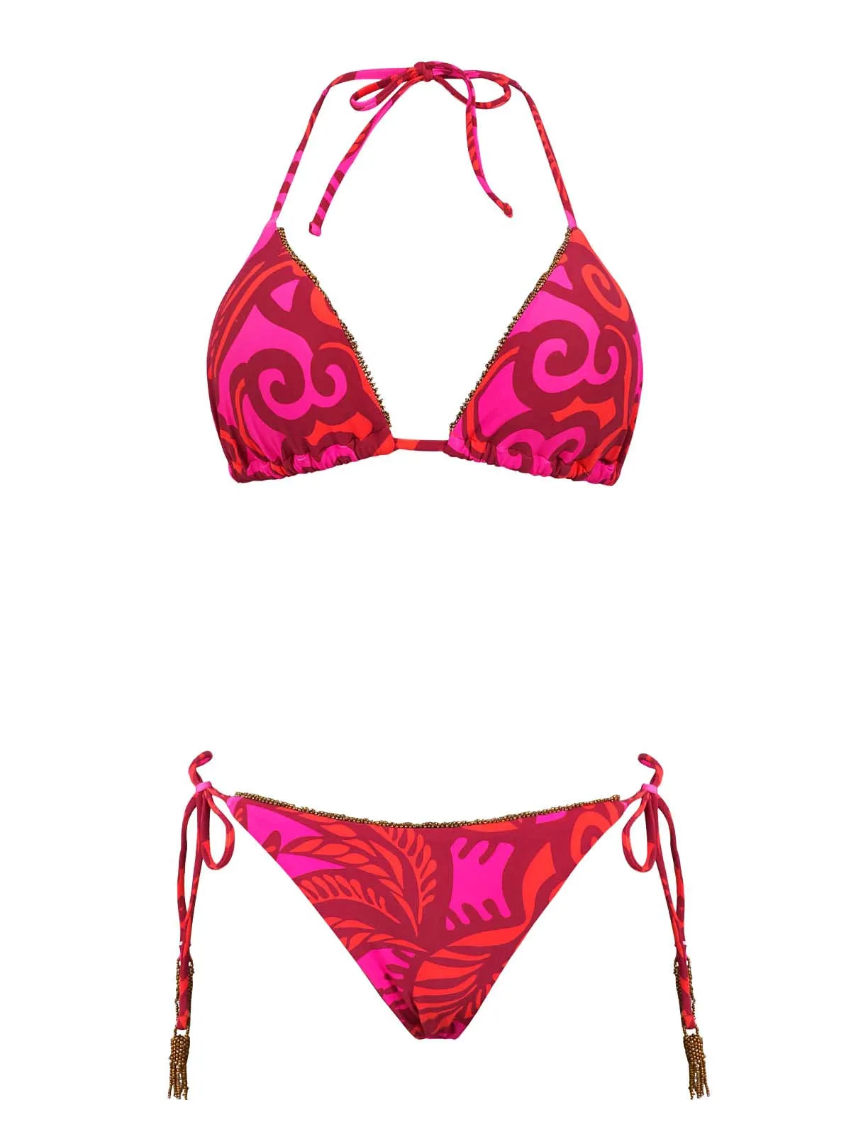 Embroidered Tri-Embroidered Tie Bikini sold by SWORLD Inc product image thumbnail 4