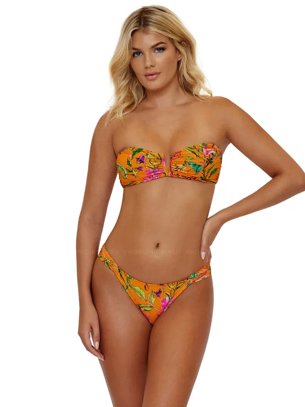 Ruched Bandeau-Fanned Bikini sold by SWORLD Inc