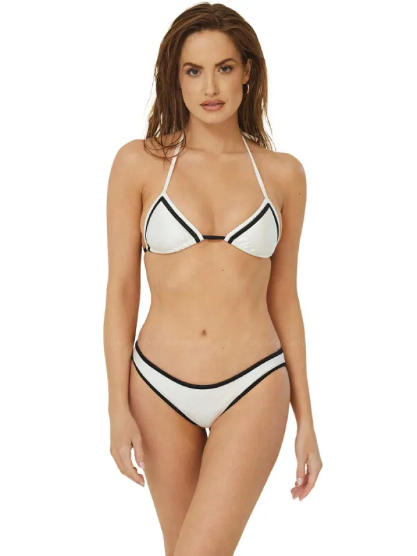 Piped Tri-Piped Basic Ruched Bikini sold by SWORLD Inc