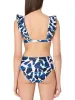 Ocean Puzzle Ruffle-Ocean Puzzle Tie Bikini sold by SWORLD Inc
