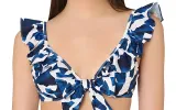 Ocean Puzzle Ruffle-Ocean Puzzle Tie Bikini sold by SWORLD Inc