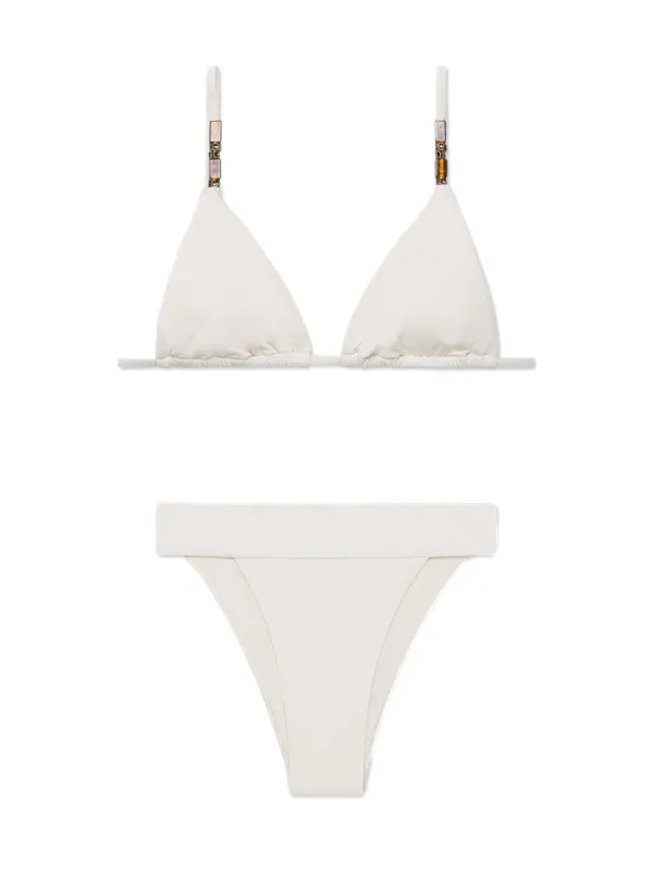 Beaded Cooper-Cheeky High Leg Bikini made by SWORLD Inc
