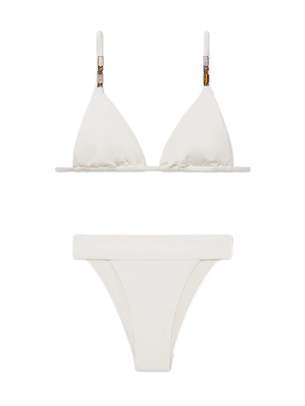Beaded Cooper-Cheeky High Leg Bikini sold by SWORLD Inc