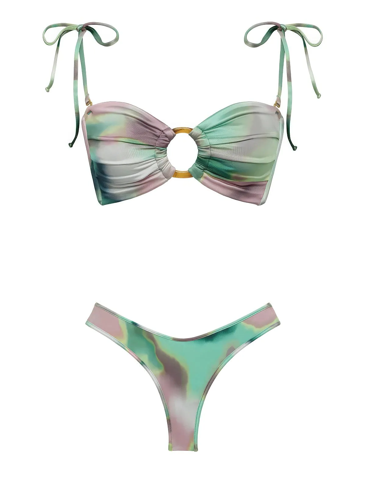 Tori Ties Bandeau-Lulu Bikini sold by SWORLD Inc