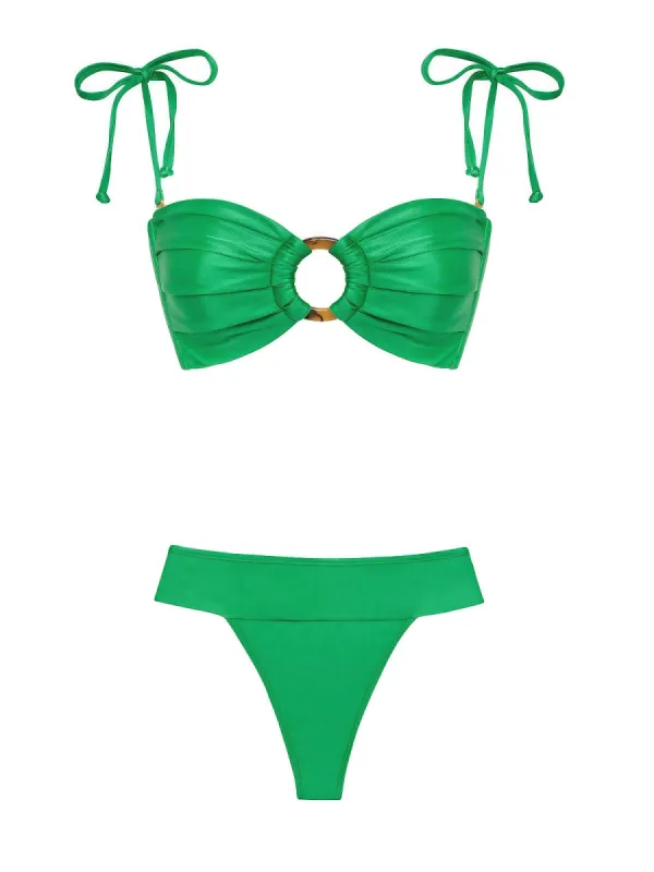 Tori Ties Bandeau-Tamarindo Bikini sold by SWORLD Inc