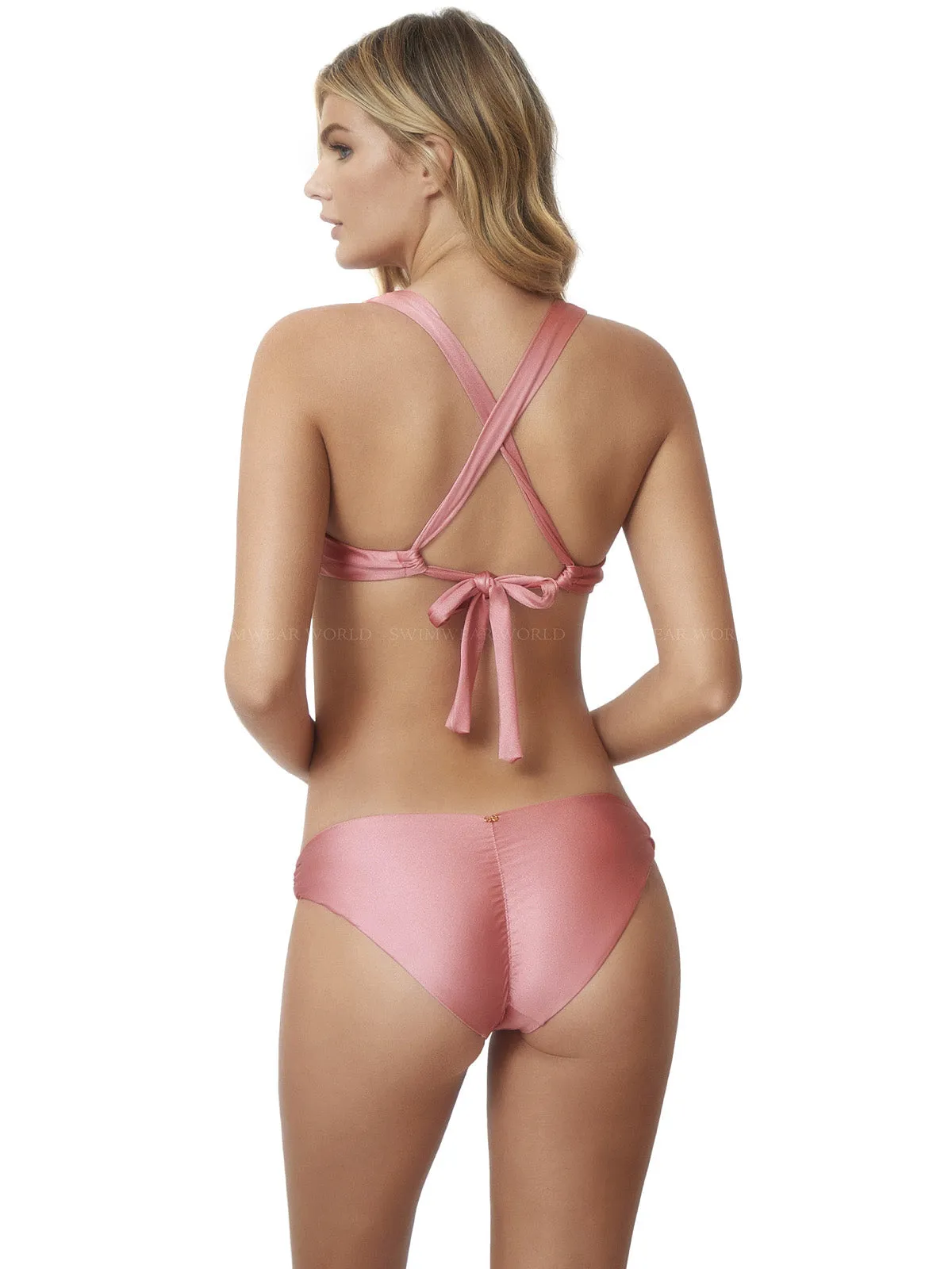 Perla Halter-Basic Ruched Bikini sold by SWORLD Inc product image thumbnail 3