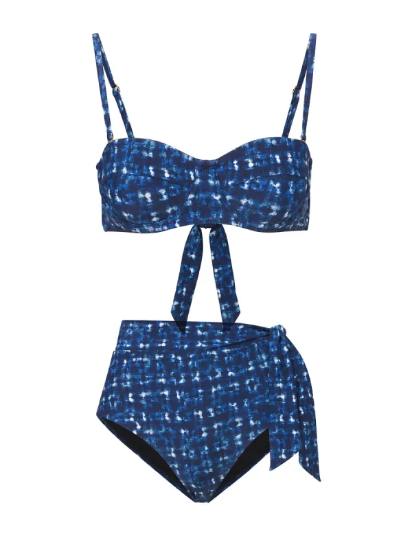 Nellie-Side Tie High Waist Bikini sold by SWORLD Inc