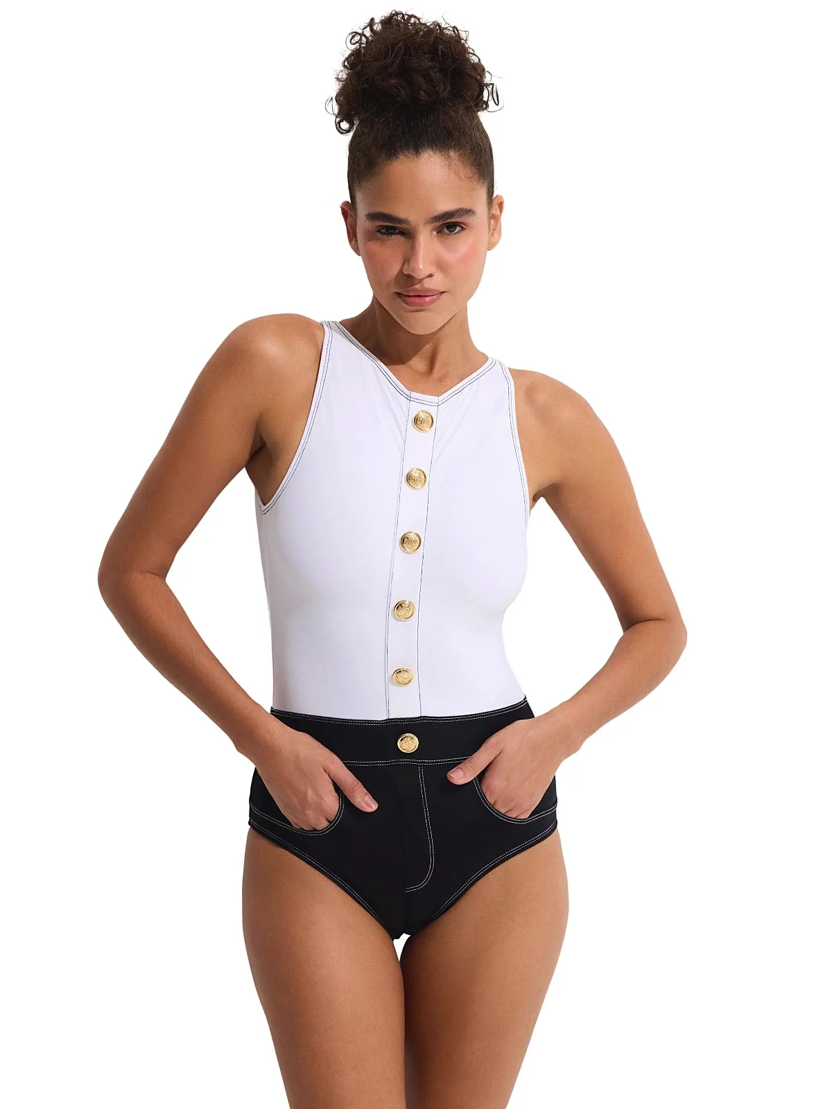 Lavinia High Neck One-Piece sold by SWORLD Inc