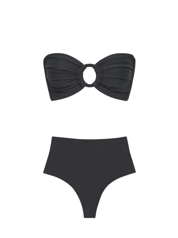 Tori Ties Bandeau-High Rise Bikini sold by SWORLD Inc