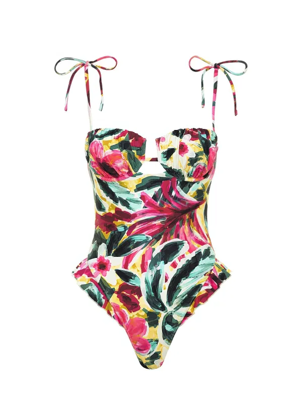 Petal Ruffle One-Piece sold by SWORLD Inc