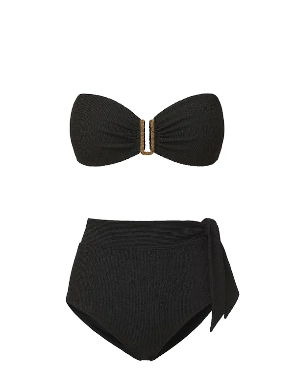 Cindy Swim-Side Tie High Waist Bikini sold by SWORLD Inc