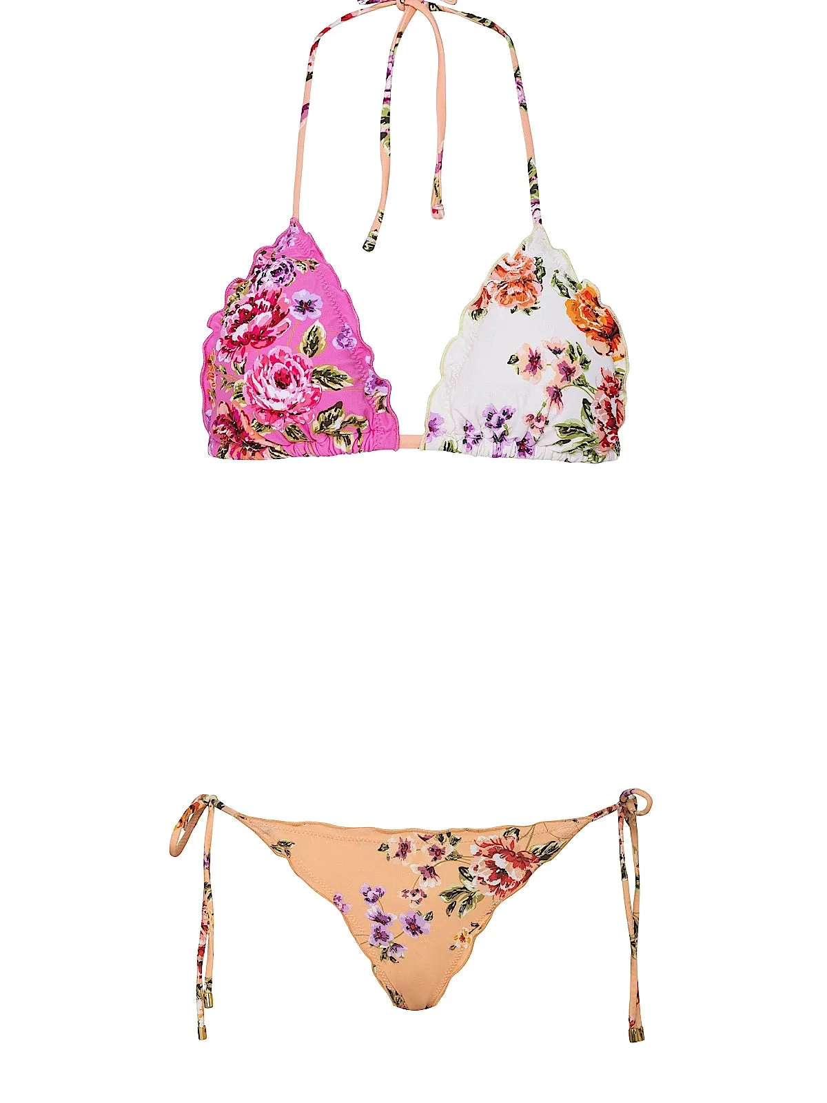 Embroidered Lettuce Edge Tri-Embroidered Lettuce Edge Tie Bikini sold by SWORLD Inc product image thumbnail 4