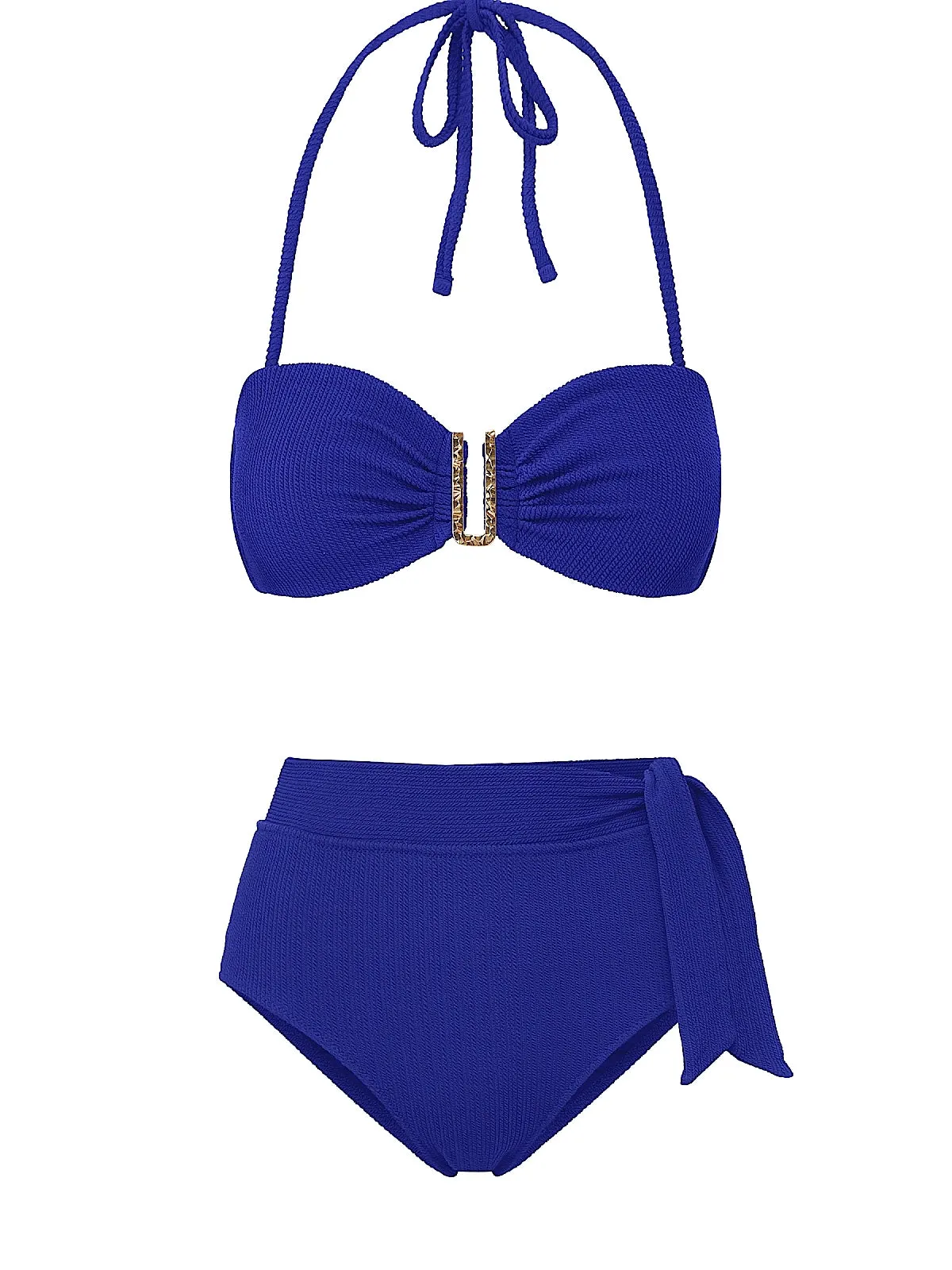 Cindy-Side Tie High Waist Bikini sold by SWORLD Inc