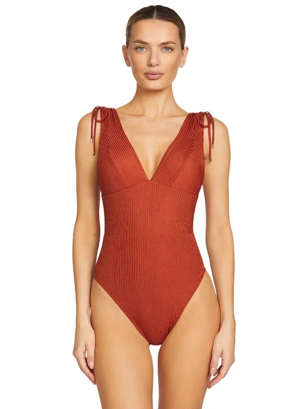 Angela V Plunge One-Piece sold by SWORLD Inc