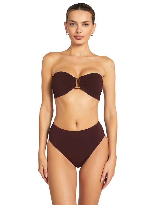 Margot Bandeau-Ava High Waist Bikini sold by SWORLD Inc