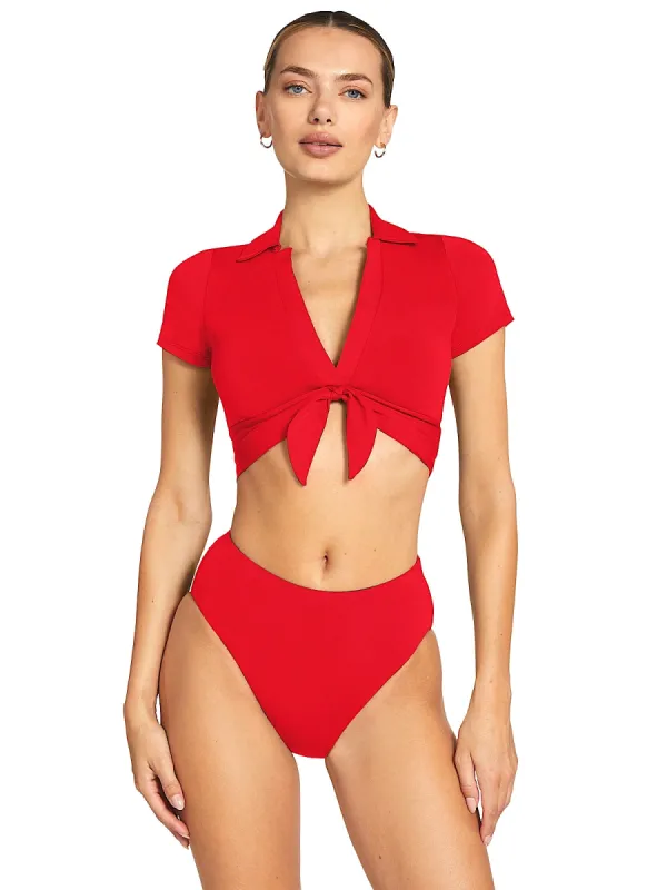 Ava T-Shirt Plunge-Ava High Waist Bikini sold by SWORLD Inc