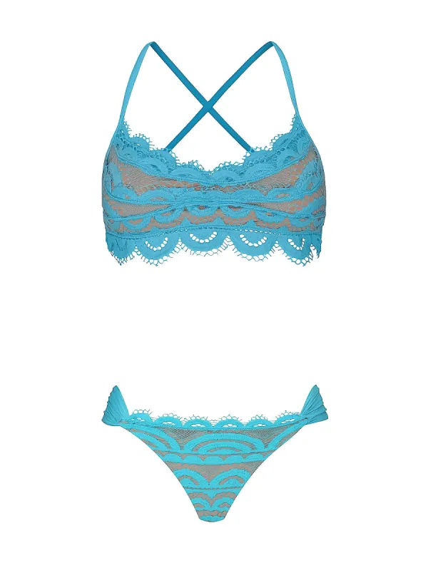 Lace Bralette-Lace Fanned Bikini sold by SWORLD Inc