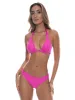 Triangle Halter-Seamless Ruched Back Bikini sold by SWORLD Inc