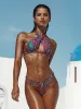 Cross Halter Peek-A-Boo-Seamless Bikini sold by SWORLD Inc