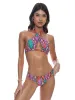 Cross Halter Peek-A-Boo-Seamless Bikini sold by SWORLD Inc