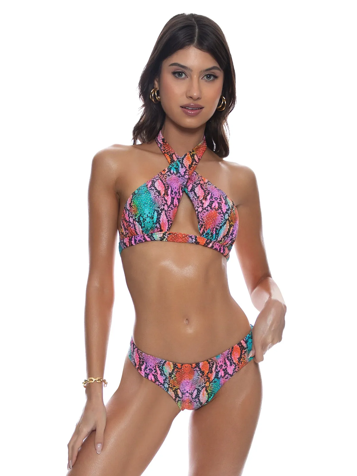 Cross Halter Peek-A-Boo-Seamless Bikini sold by SWORLD Inc product image thumbnail 3