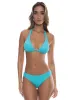 Triangle Halter-Seamless Ruched Back Bikini sold by SWORLD Inc