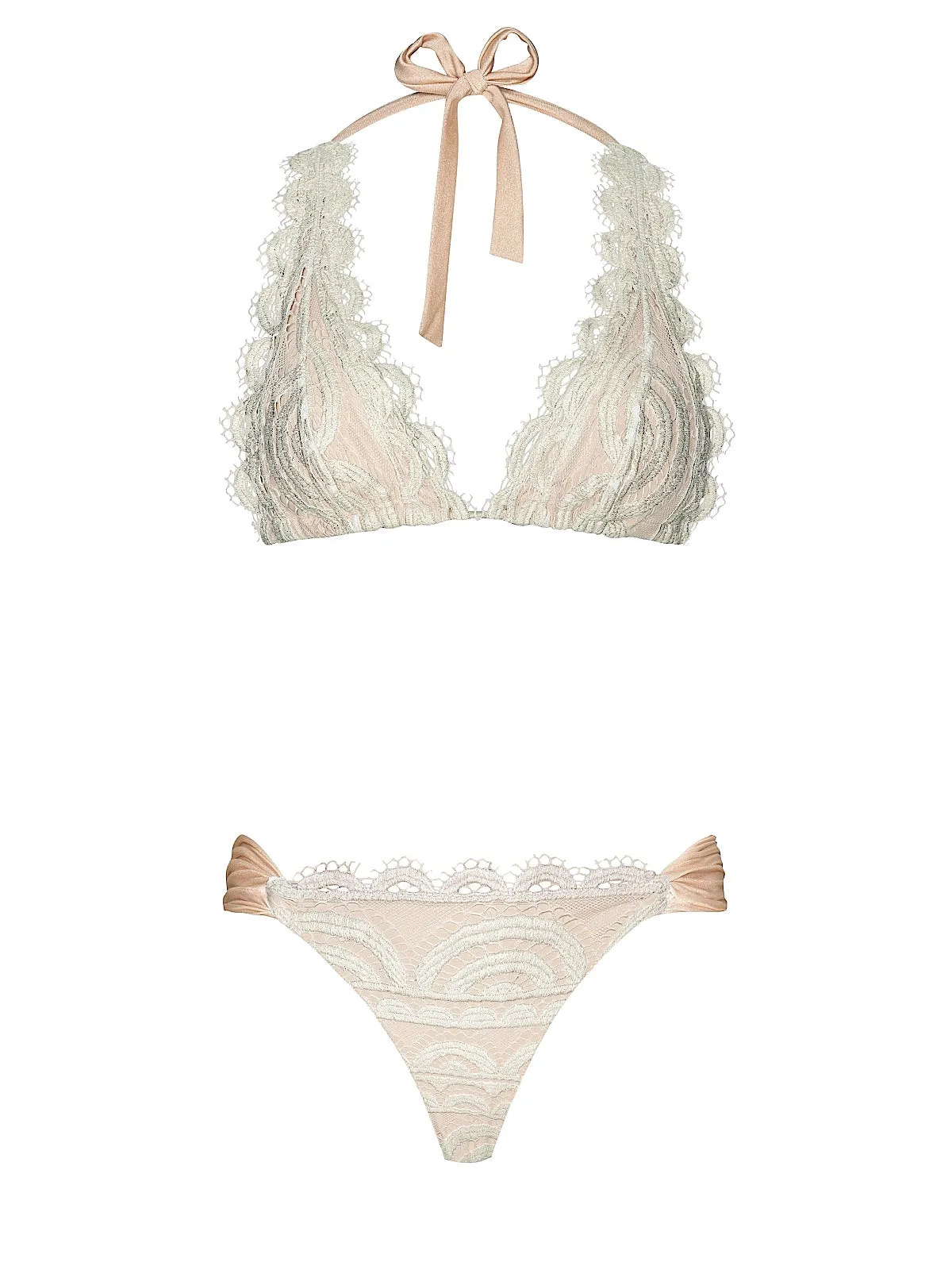 Lace Halter-Lace High Waist Bikini sold by SWORLD Inc