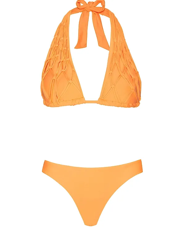 Brynn Halter-Basic Ruched Bikini sold by SWORLD Inc