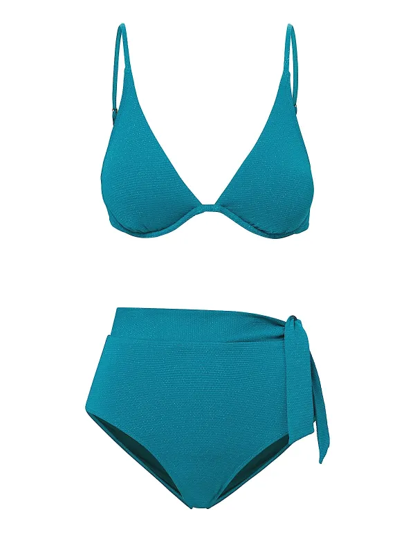 Leah-Side Tie High Waist Bikini sold by SWORLD Inc