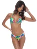 Ring Triangle Halter-Seamless Ruched Back Bikini sold by SWORLD Inc